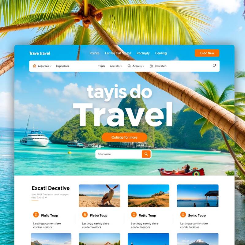Site web pour une entreprise de tourisme, Voyages Exotiques